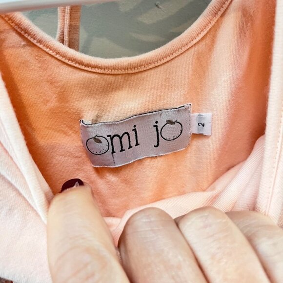 Omi Jo Light Pink /‎ Peach Short Sleeve Ballerina Dress- Size 2 - Picture 3 of 3